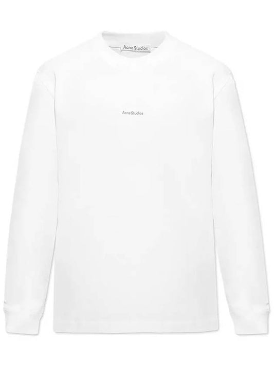 Logo Print Long Sleeve T-Shirt White - ACNE STUDIOS - BALAAN 2