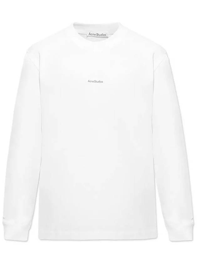 Logo Print Long Sleeve T-Shirt White - ACNE STUDIOS - BALAAN 3