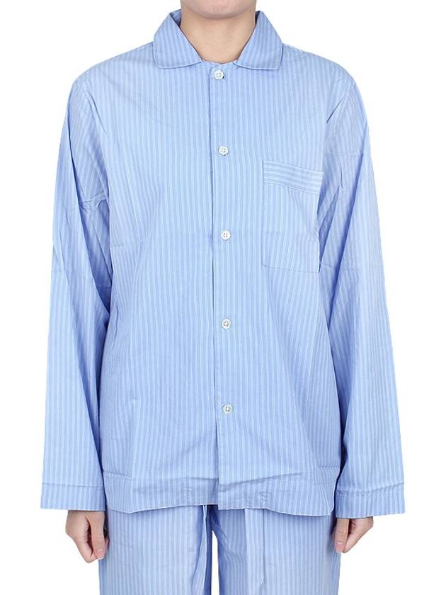 poplin long-sleeved shirt pinstripe - TEKLA - 7