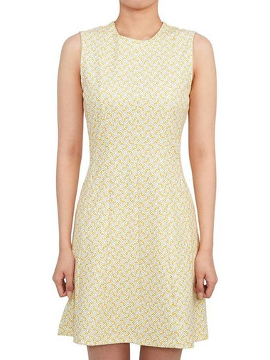 Jasmin Print Short Dress JL Monogram Yellow - J.LINDEBERG - BALAAN 1