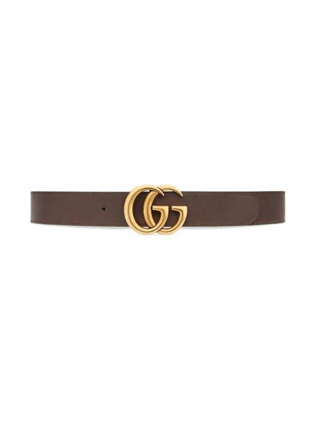 GG Marmont Reversible Leather Belt Beige Brown - GUCCI - BALAAN 5