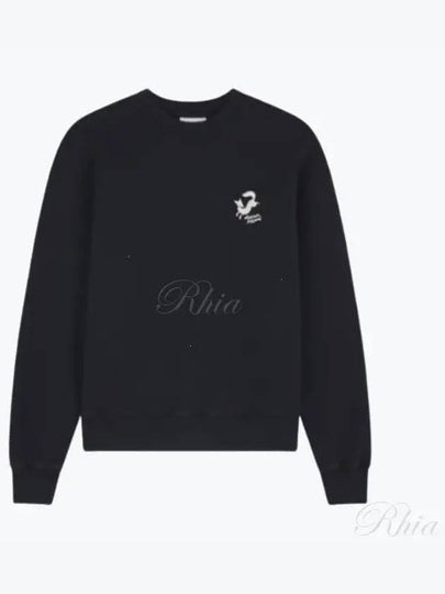 Embroidered Sweatshirt Black - MAISON KITSUNE - BALAAN 2