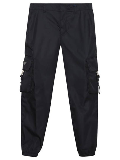 Re-Nylon Buckle Strap Pocket Track Pants Black - PRADA - BALAAN 2