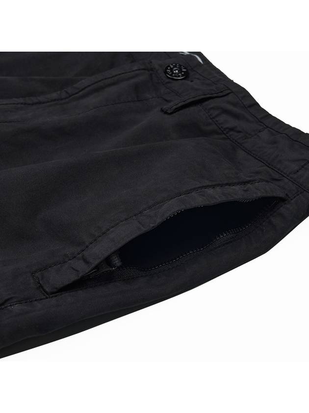 Compass Patch Straight Pants Black - STONE ISLAND - BALAAN 9