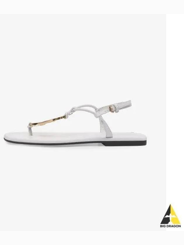 J W ANDERSON Anchor Logo Flat Sandals White ANW38106A15112 - JW ANDERSON - BALAAN 1