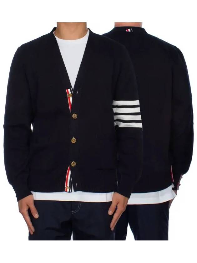 Milano Stitch 4 Bar Cardigan Navy - THOM BROWNE - BALAAN 2