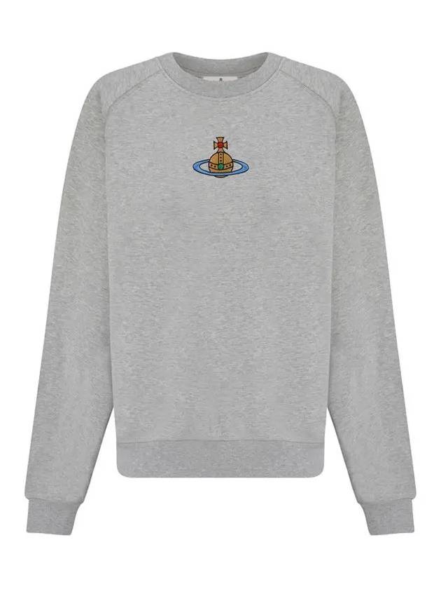 Embroidered Logo Cotton Sweatshirt Grey - VIVIENNE WESTWOOD - BALAAN 2