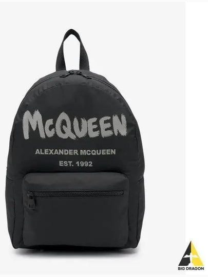 Graffiti Metropolitan Backpack Black - ALEXANDER MCQUEEN - BALAAN 2