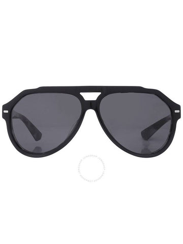 Dolce and Gabbana Dark Grey Oversized Men's Sunglasses DG4452F 340387 60 - DOLCE&GABBANA - BALAAN 1