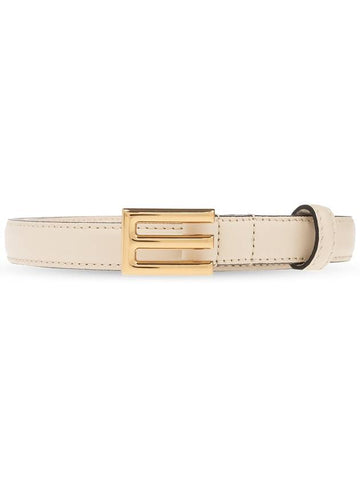 Etro Leather Belt With Logo, Women's, Cream - ETRO - BALAAN 1