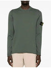 Raw Hand Cotton Crewneck Knit Top Dark Green - STONE ISLAND - BALAAN 5