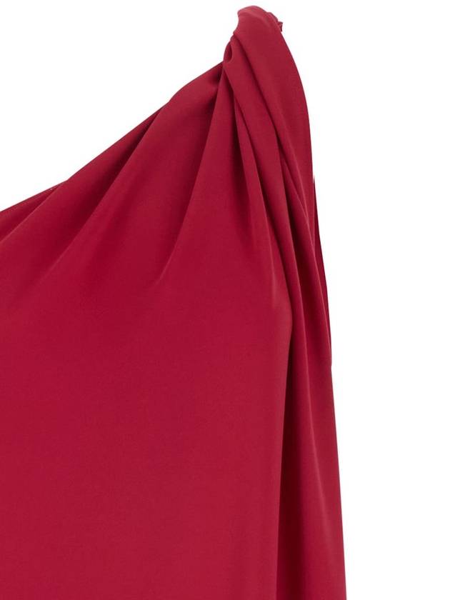 Red One-Shoulder Long Dress In Tech Fabric Woman - P.A.R.O.S.H. - BALAAN 3