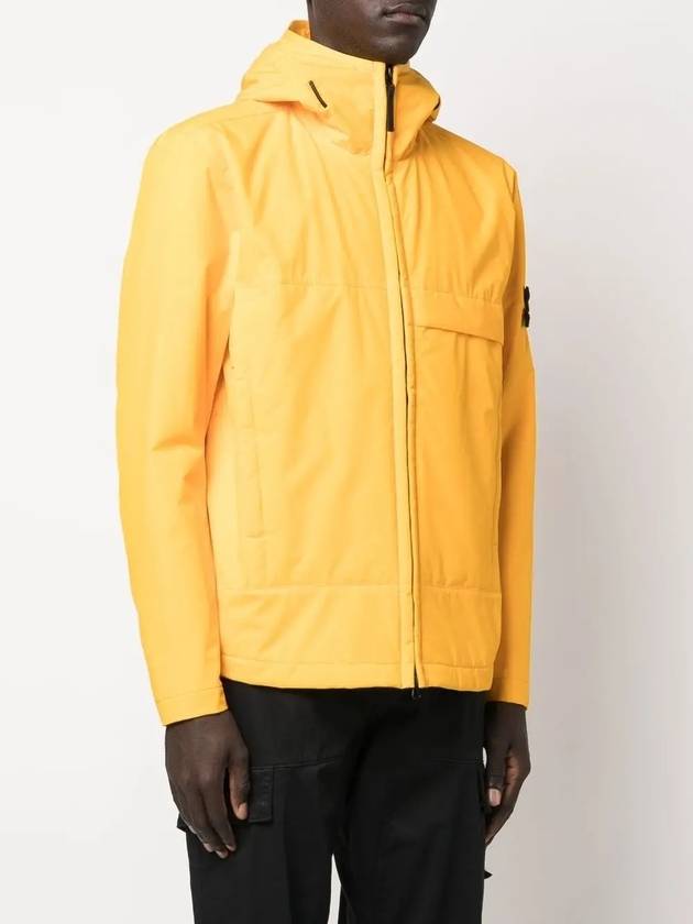 Men's Soft Shell Pure Insulation Technology Primaloft Hooded Jacket Yellow - STONE ISLAND - BALAAN 4