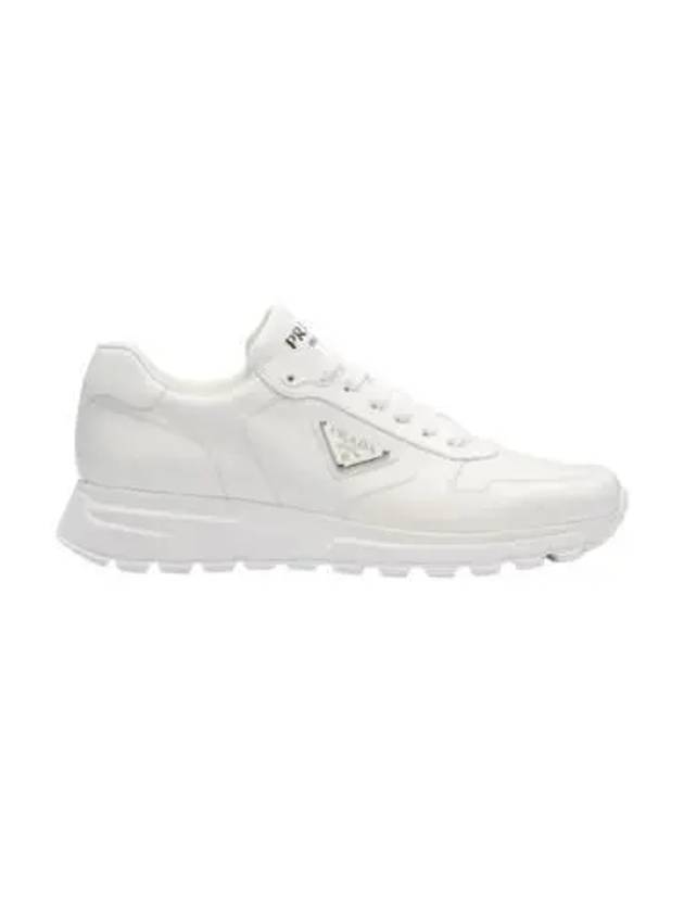 Spazzolato Logo Low Top Sneakers White - PRADA - BALAAN 2