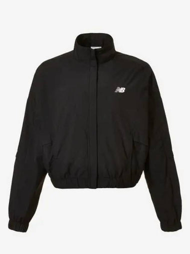 Women s Light Semi Cropped Woven Jacket 19 Black - NEW BALANCE - BALAAN 1