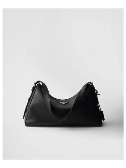 Triangle Logo Aimee Large Shoulder Bag Black - PRADA - BALAAN 2