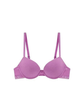 UNDERWEAR Women's Logo Band Stretch Cotton PushUp Bra Royal Purple 271568 - EMPORIO ARMANI - BALAAN 1