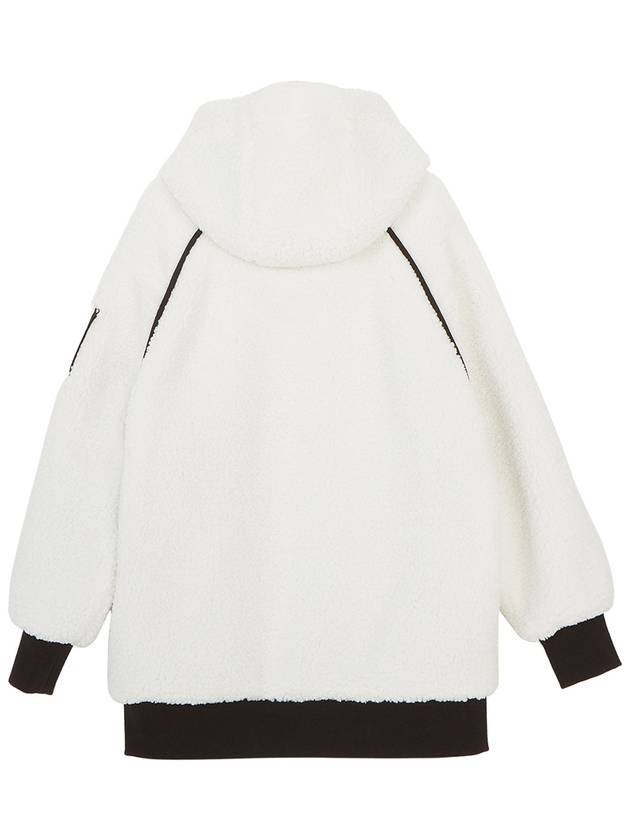 Women's Holland Fleece Zip Up Hoodie Ivory - MOOSE KNUCKLES - BALAAN 3