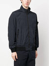 Garment Dyed Crinkle Reps Nylon Zip-up Jacket Navy - STONE ISLAND - BALAAN 4