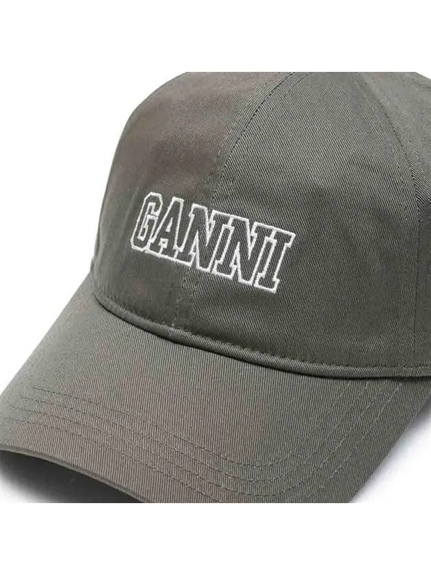 Embroid Logo Ball Cap Green - GANNI - BALAAN 5