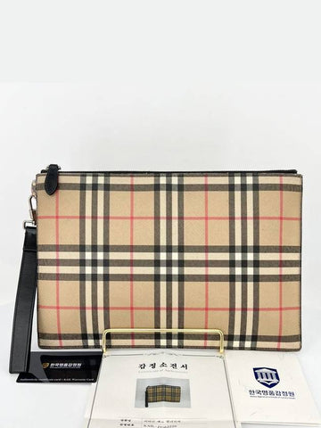 classic check clutch bag - BURBERRY - BALAAN 1