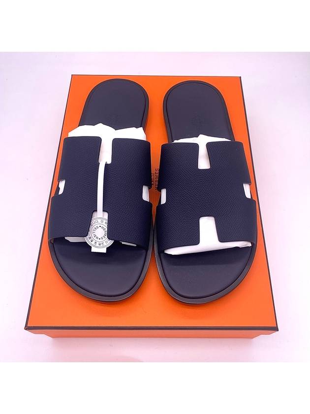 Izmir Leather Slippers Marine Brown - HERMES - BALAAN 4