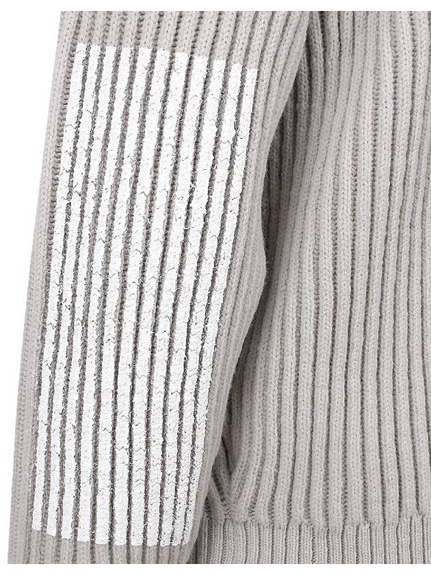 Marina Full Ribbed Pure Wool Mock Turtleneck Plaster Beige - STONE ISLAND - BALAAN 10