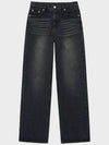 Classic Straight Denim Wide Pants Grey - NOIRER FOR WOMEN - BALAAN 8