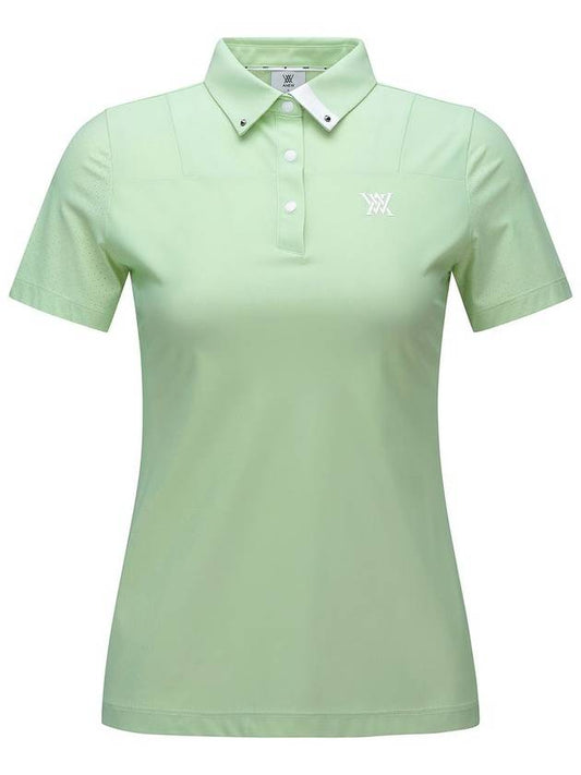 WOMEN COLLAR POINT BACK VENTILATION SHORT T SHIRTLN - ANEWGOLF - BALAAN 1