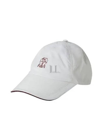 Embroidered Logo Curved Peak Ball Cap White - BRUNELLO CUCINELLI - BALAAN 2