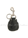 Logo Patch Ruffle Leather Key Holder Black - DOLCE&GABBANA - BALAAN 3