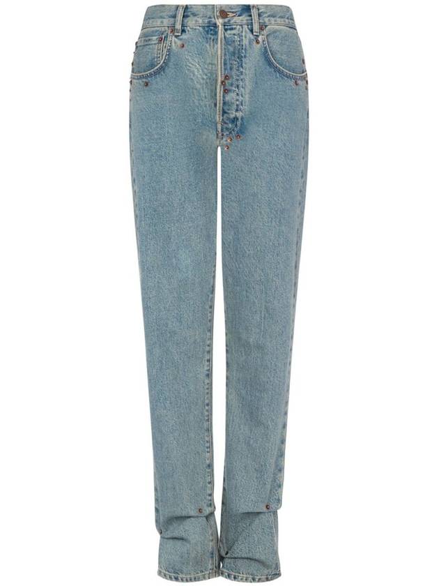 Moschino High-Waisted Straight Leg Denim - MOSCHINO - BALAAN 1