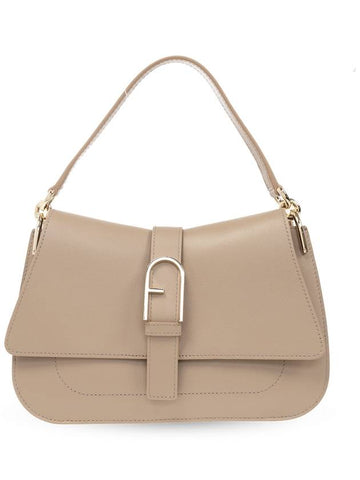 Furla ‘Flow Medium’ Shoulder Bag, Women's, Beige - FURLA - BALAAN 1