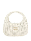 Wander Materasse Nappa Leather Hobo Tote Bag White - MIU MIU - BALAAN 1