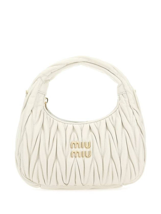 Wander Materasse Nappa Leather Hobo Tote Bag White - MIU MIU - BALAAN 2