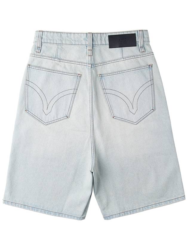 Alex Denim Bermuda Shorts Light Blue - AMI - BALAAN 3