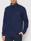 Embroidered Pony Logo Half Zip-Up Knit Top Navy - POLO RALPH LAUREN - BALAAN 3