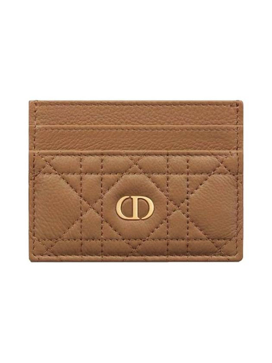 Women s Caro 5 slot leather card wallet gold plated brown S5130UWHC D733 - DIOR - BALAAN 1