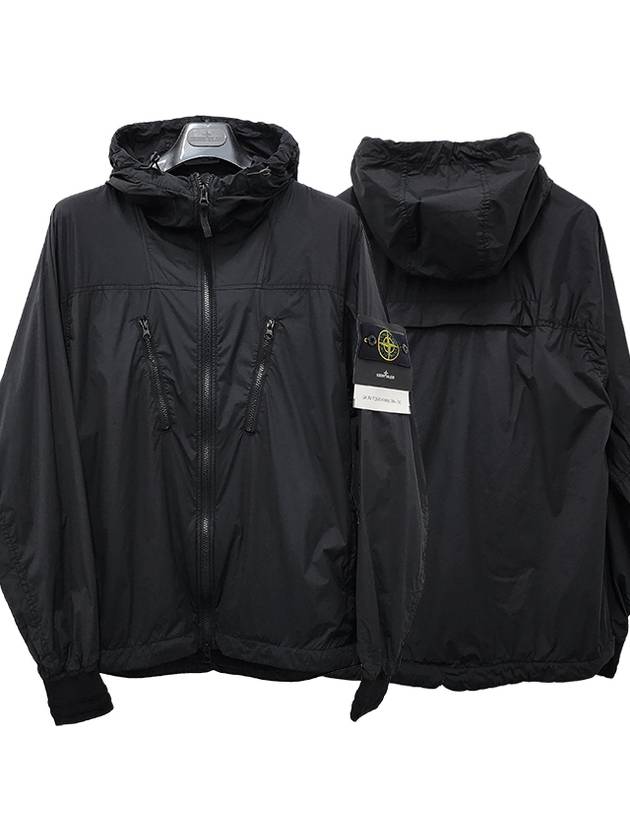 Skin Touch Nylon TC Hooded Jacket Black - STONE ISLAND - BALAAN 2