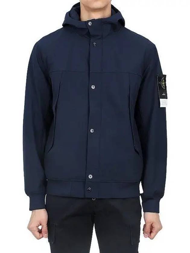 Light Soft Shell R E Dye Technology In Recycled Polyester Hooded Jacket Black - STONE ISLAND - BALAAN 2