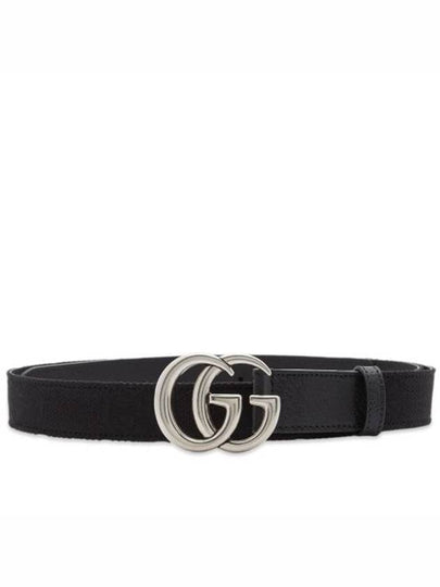 GG Marmont Leather Belt Black - GUCCI - BALAAN 2