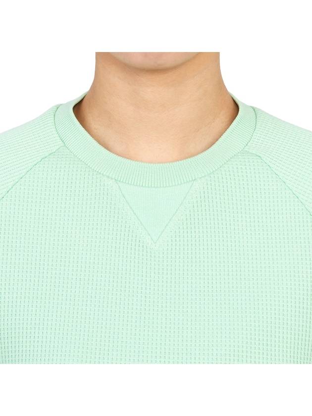 Women's Waffle 4 Bar Raglan Short Sleeve T-Shirt Light Green - THOM BROWNE - BALAAN 9