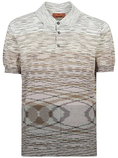 Missoni Beige Multicolour Cotton Polo Shirt - MISSONI - BALAAN 1