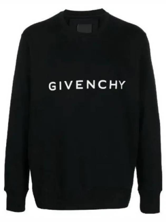 Logo Print Cotton Sweatshirt Black - GIVENCHY - BALAAN 2