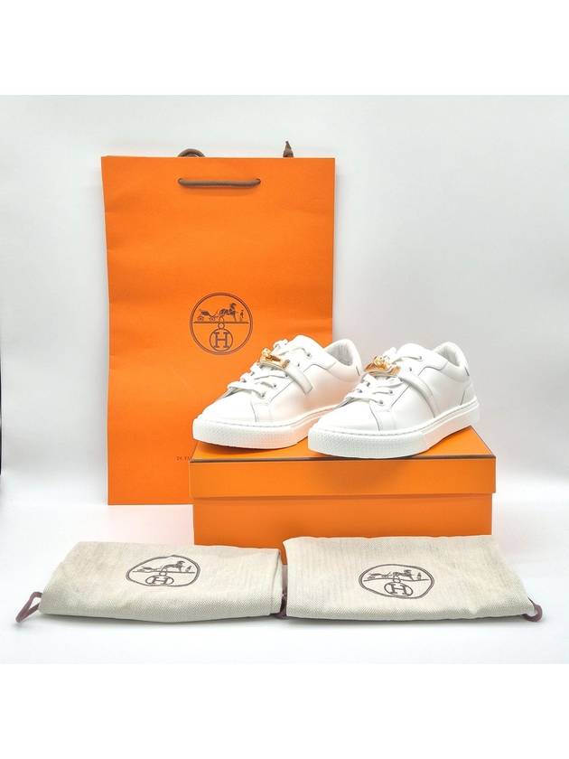 Kelly gold sneakers white - HERMES - BALAAN 3