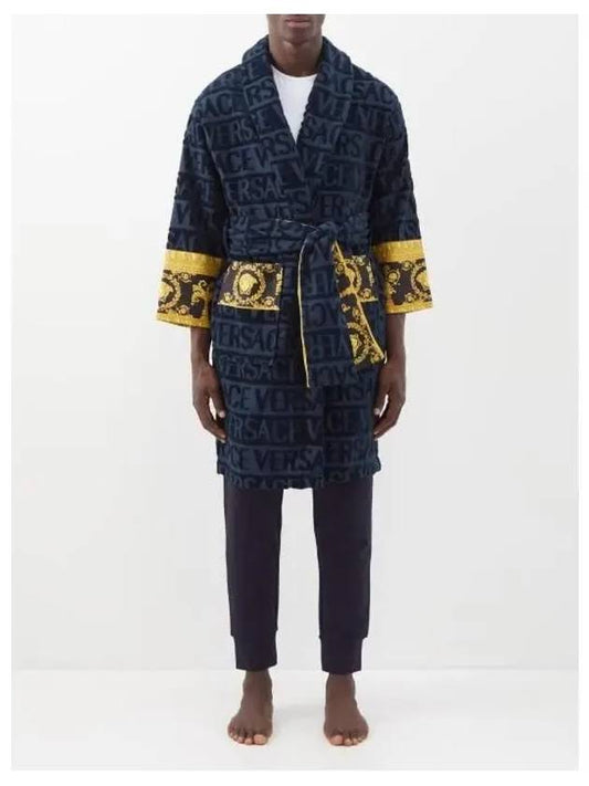 I Love Baroque Bathrobe Gown Navy ZCOSP052 Z4002 - VERSACE - BALAAN 1