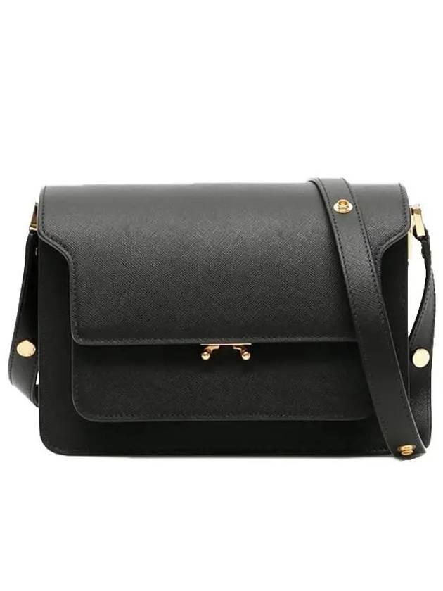 Saffiano Trunk Medium Shoulder Bag Black - MARNI - BALAAN 2