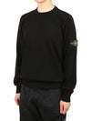 Logo Patch Knit Top Black - STONE ISLAND - BALAAN 2