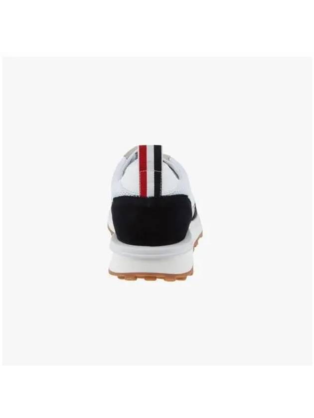 Fine Kid Suede Tech Runner Sneaker Navy - THOM BROWNE - BALAAN 5