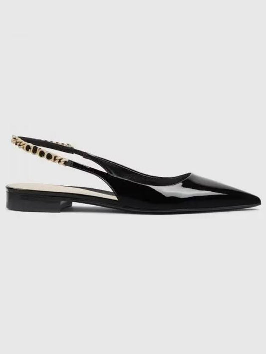 Signoria Patent Leather Flat Black - GUCCI - BALAAN 2